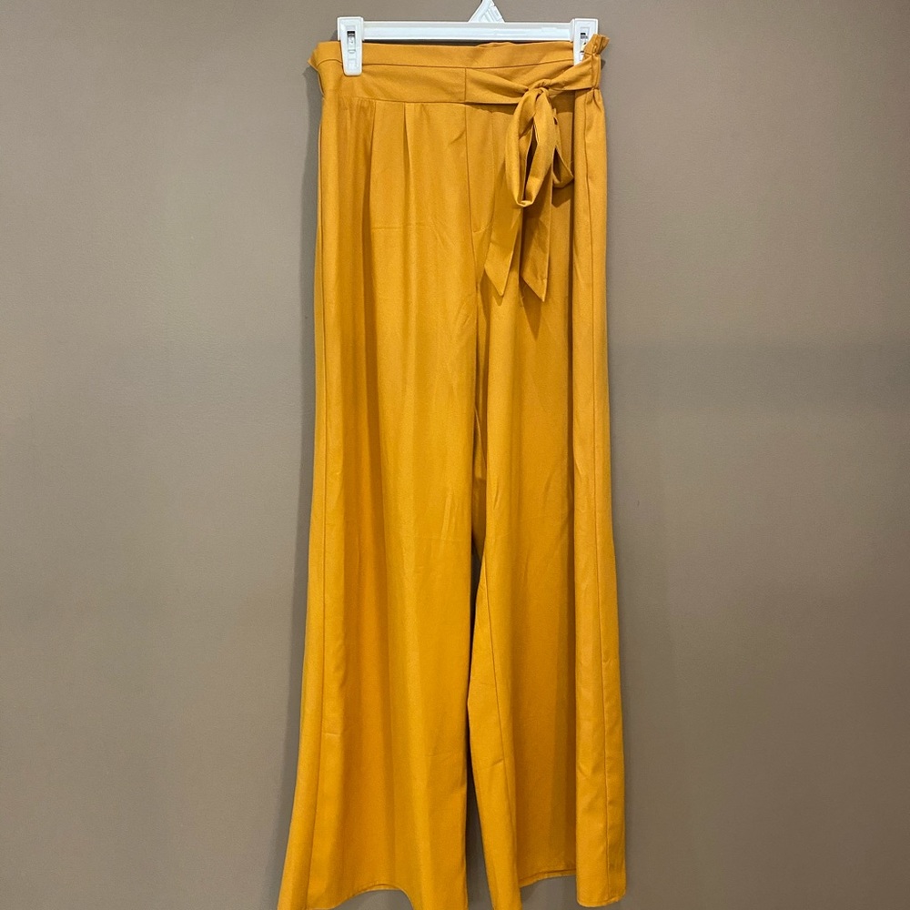 Flowy mustard pants